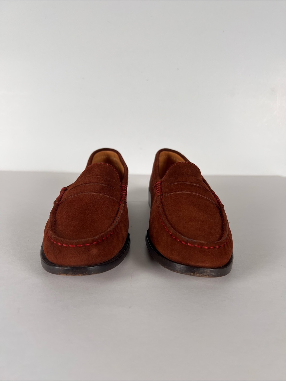 TOD'S Suede Driving Loafers Rust Brown Slip-On Shoes Women's 7 - Picture 5 of 12